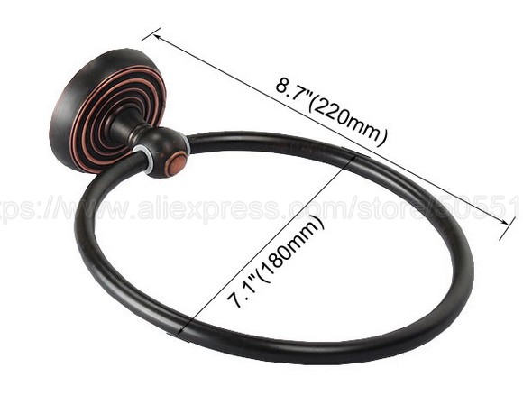 Towel Ring Oil Rubbed Bronze Bathroom towel holder, Wall-Mounted Round Towel Rings Towel Rack Bathroom Accessories zba124