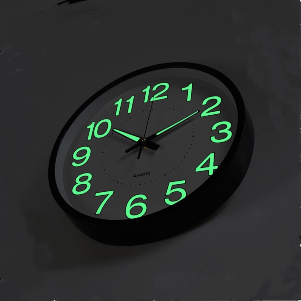 Reloj de pared de Blanco luminoso en 3d, reloj de cuarzo con escondite secreto, reloj colgante de cuarzo para habitaciones de niños, reloj colgante Wandklok W