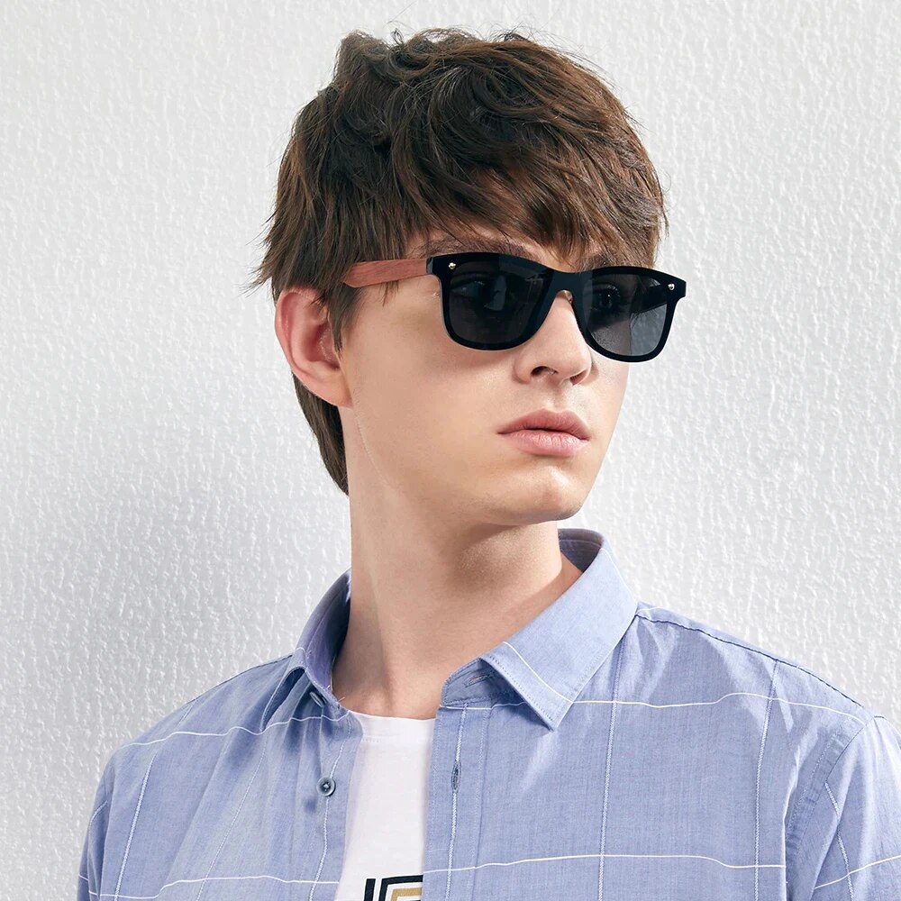 Kingseven óculos de sol de madeira natural masculino vintage clássico polarizado moda feminina elegante artesanal óculos de sol de madeira condução para homem