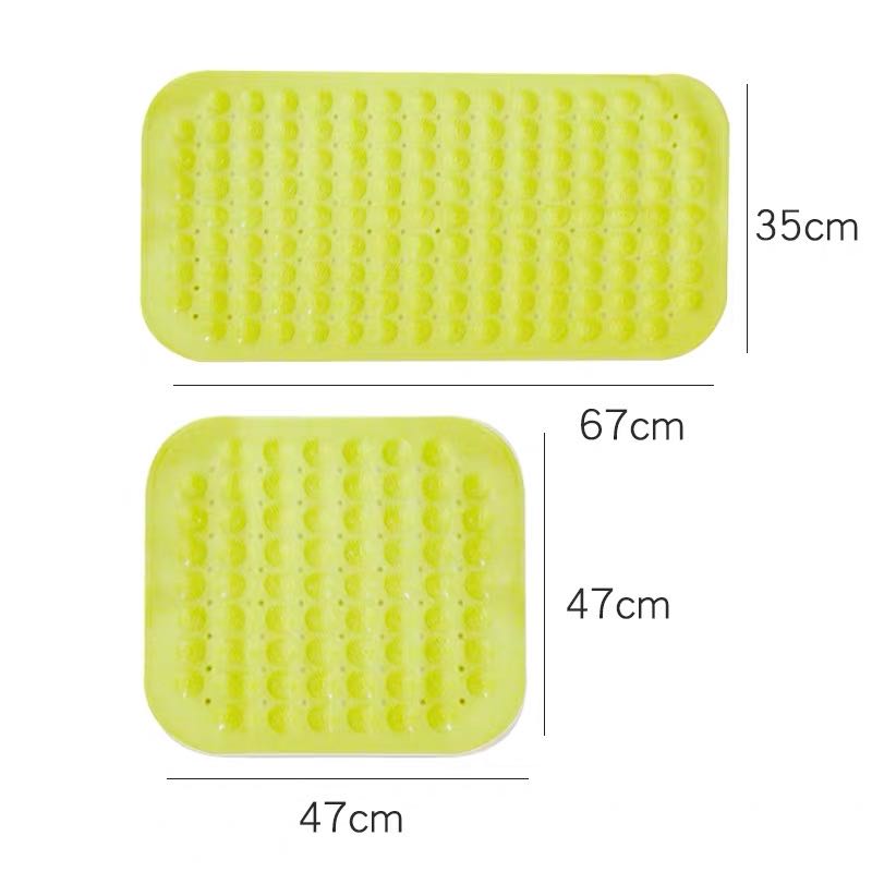 Anti-sliding shower mat 36x70cm from the corner shower mat slice of anti-slip rubber suction of antibacterial bath mats: yellow