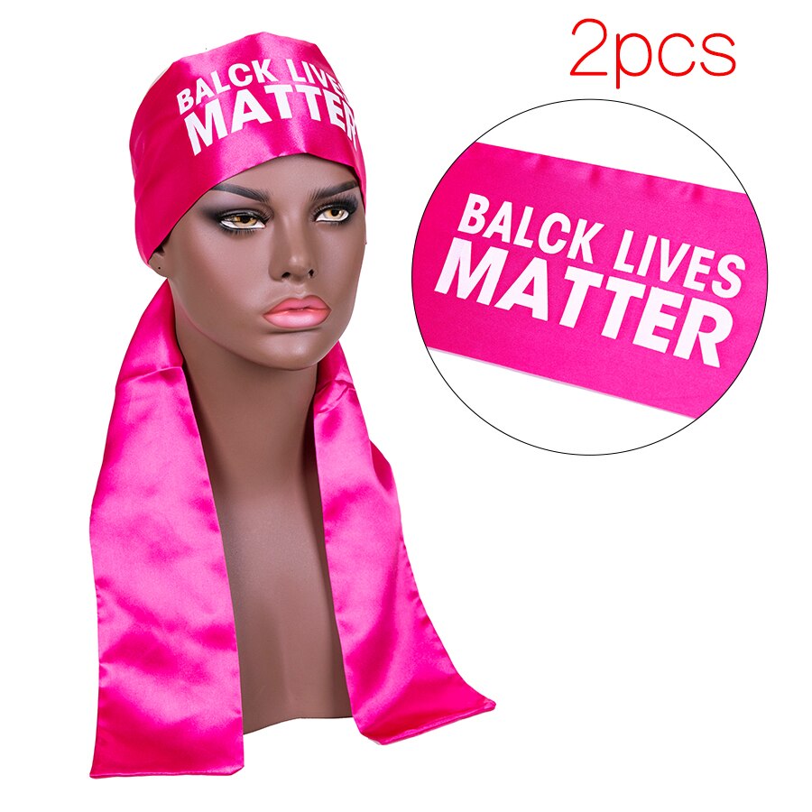 Alileader billig silke sateng kant skjerf sateng kant hodebånd for parykker sateng kant legging skjerf hair extensions wraps hodebånd: Materie fen 2 stk