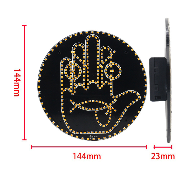 Car Expression Finger Light with Remote Control Led Lighting Gesture Light Road Rage Middle Finger Gesture Palm Light