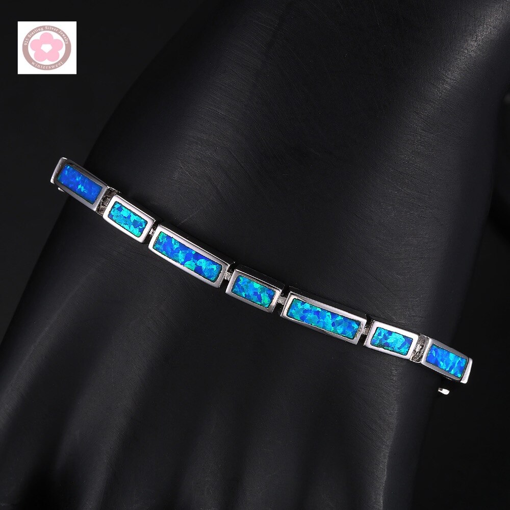 SZ0060 AAA Blue Opal Inlaid Bracelet For Women Jewelry