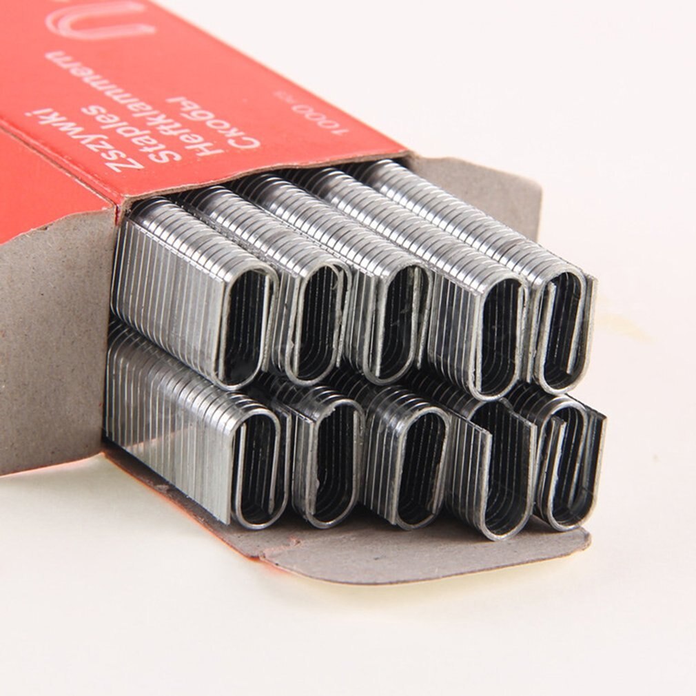 1000Pcs/pack U-Shaped Staples 1.2MM Thick Rustproof Nails For Framing Tacker Hand Staple Gun Accessories Carpenter Tool