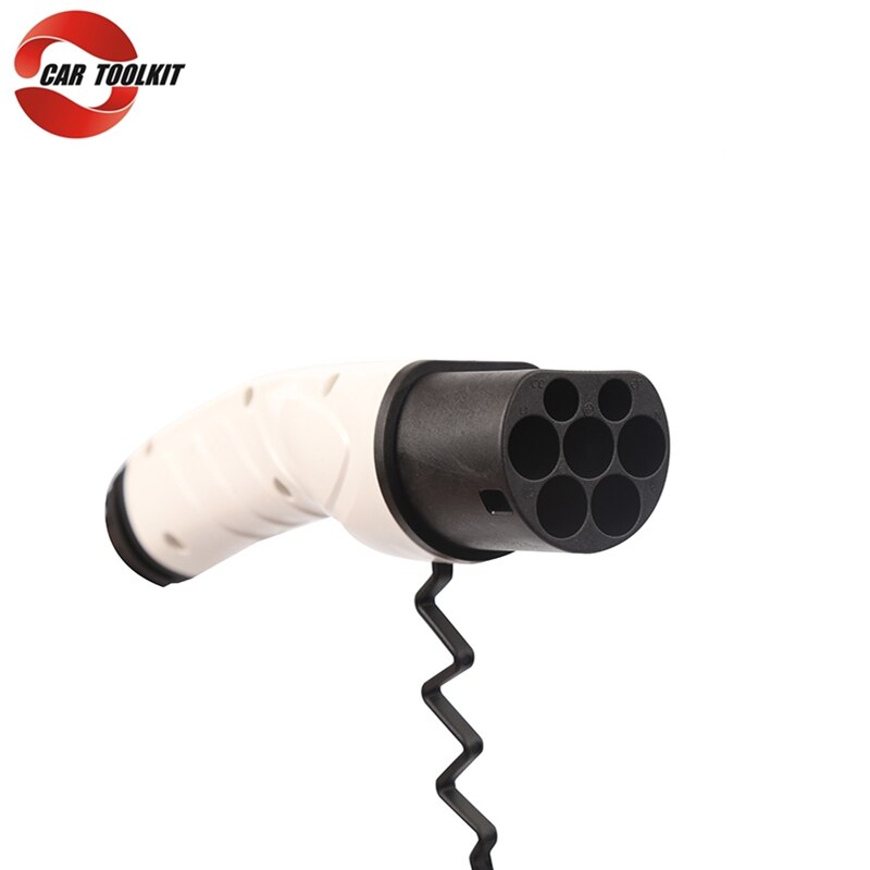 Enchufe EV monofásico IEC 62196 tipo 2, conector macho EV, cargador de coche eléctrico, estación de carga de energía de CA, lado 110V-250V, 16A