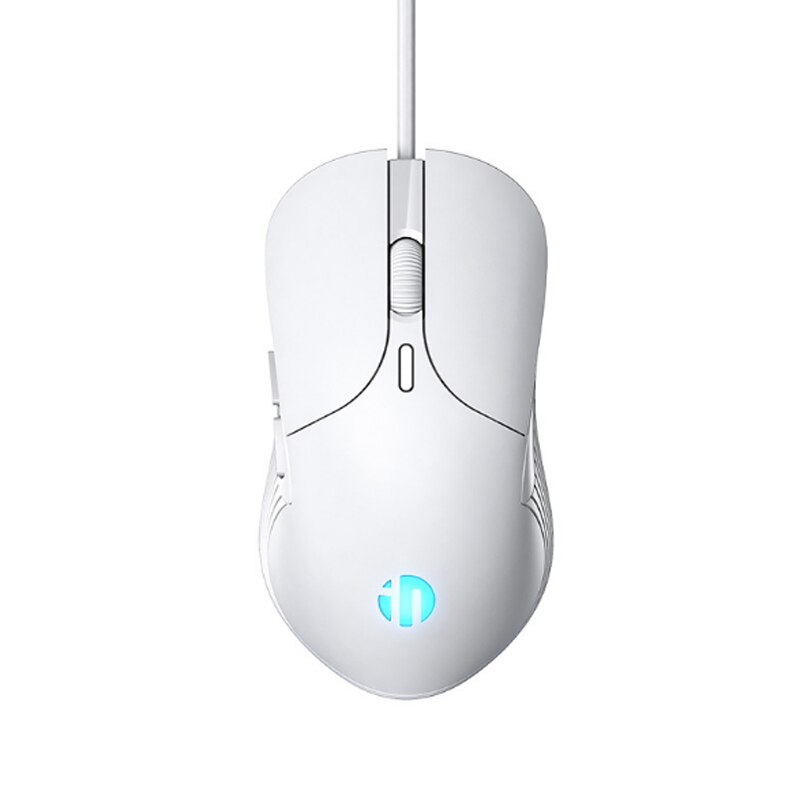 INPHIC – souris de jeu PB1, filaire, USB, 6 touches, 4800 DPI, réglage de la Macro définition, programmation pour PC: white
