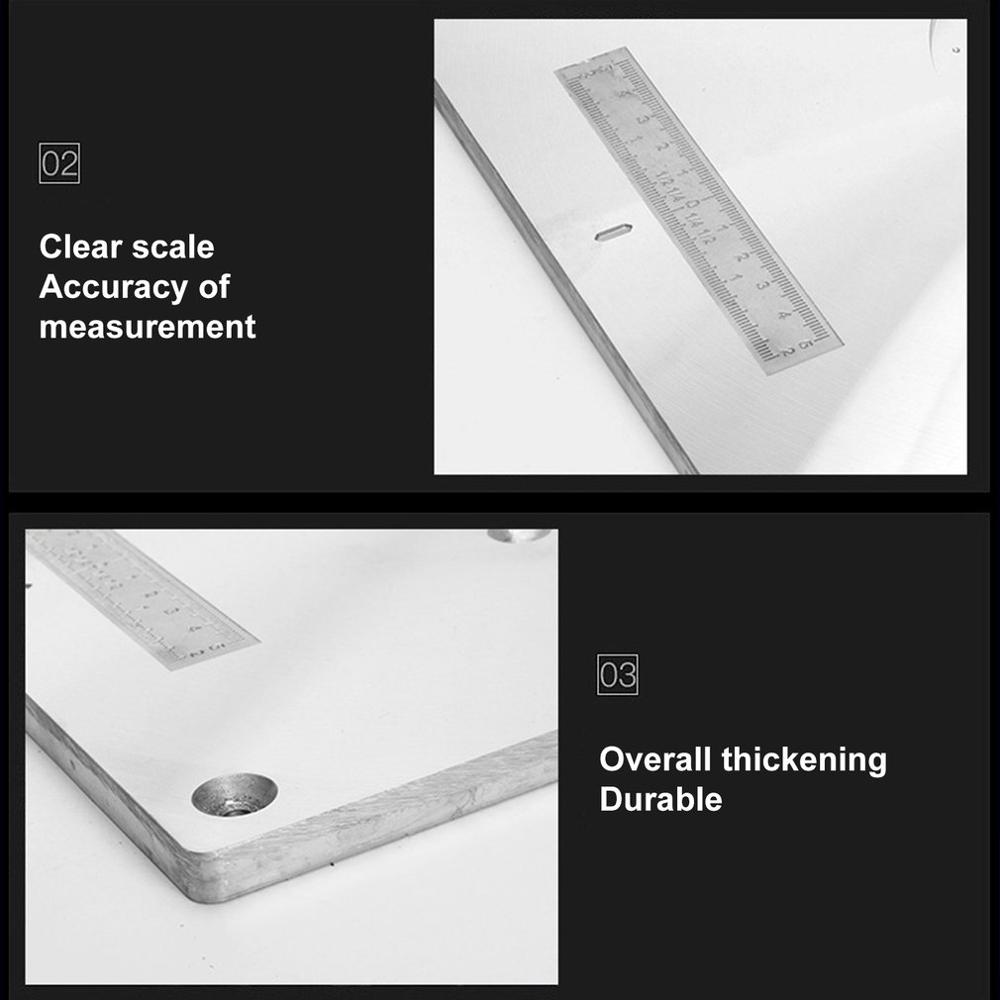 Multifunctional Aluminum Alloy Router Table Insert Plate Trimmer Engraving Machine Woodworking Bench Router Table Plate DIY Tool