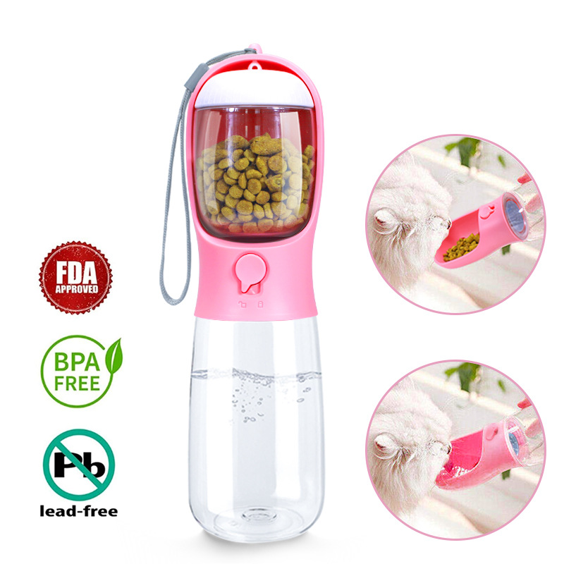 Bouteille d'eau Portable pour chiens, bouteille de boisson pour chiots, abreuvoir de voyage pour animaux de compagnie, bol étanche pour chien, conteneurs alimentaires, accessoires pour chiens