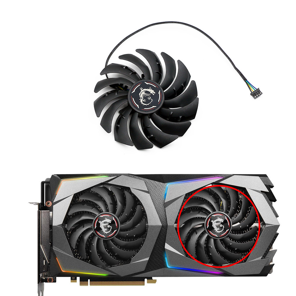 Wentylator chłodzący 95MM PLD10010S12HH RTX2070 X-8G do kart GeForce MSI RTX 2070 GAMING Z: Złota