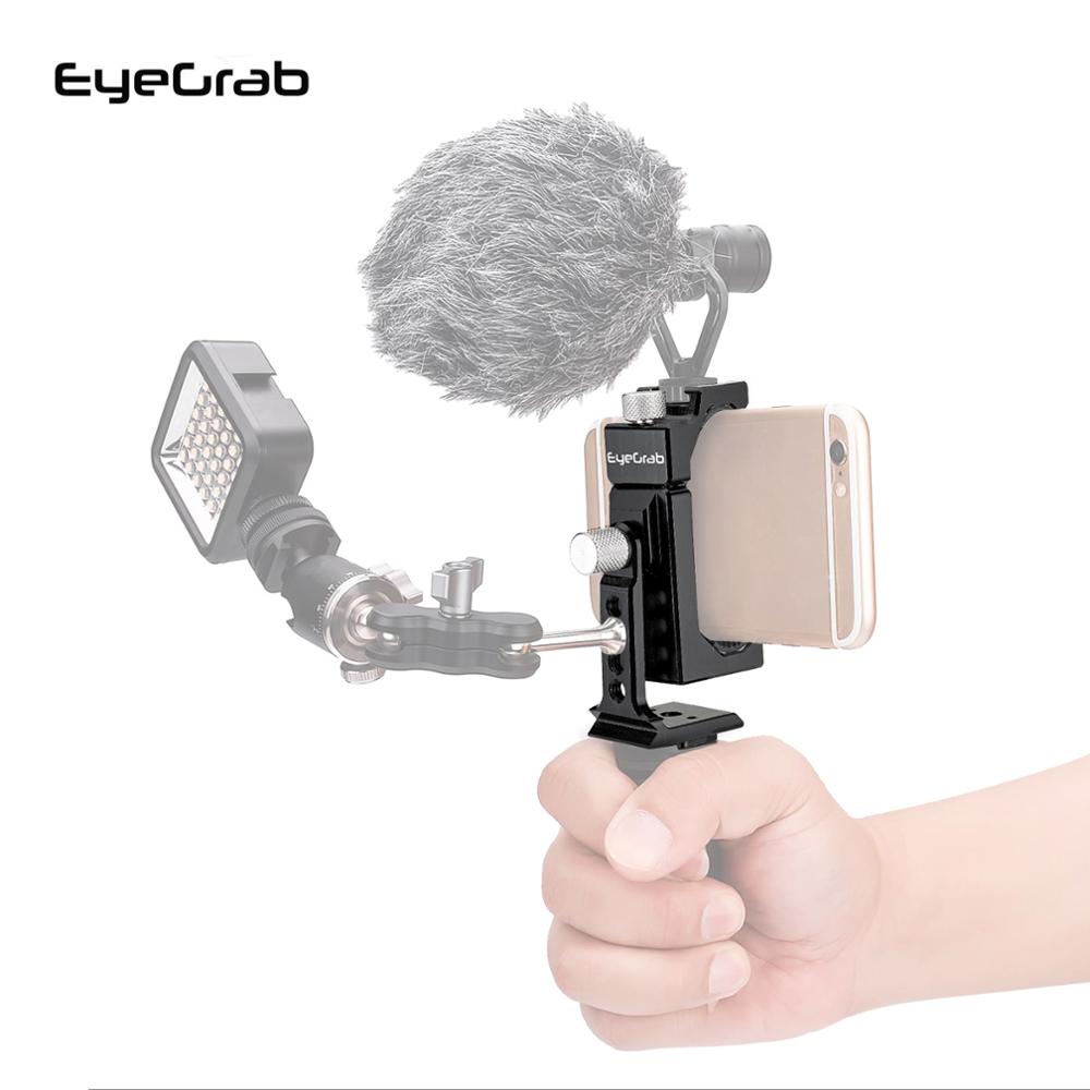 Eyecrab Noir En Métal de de Support de Trépied De Téléphone Caméra de Diffusion Support Réglage Sport Caméra Adaptateur Porte-Agrafe Vertical D40