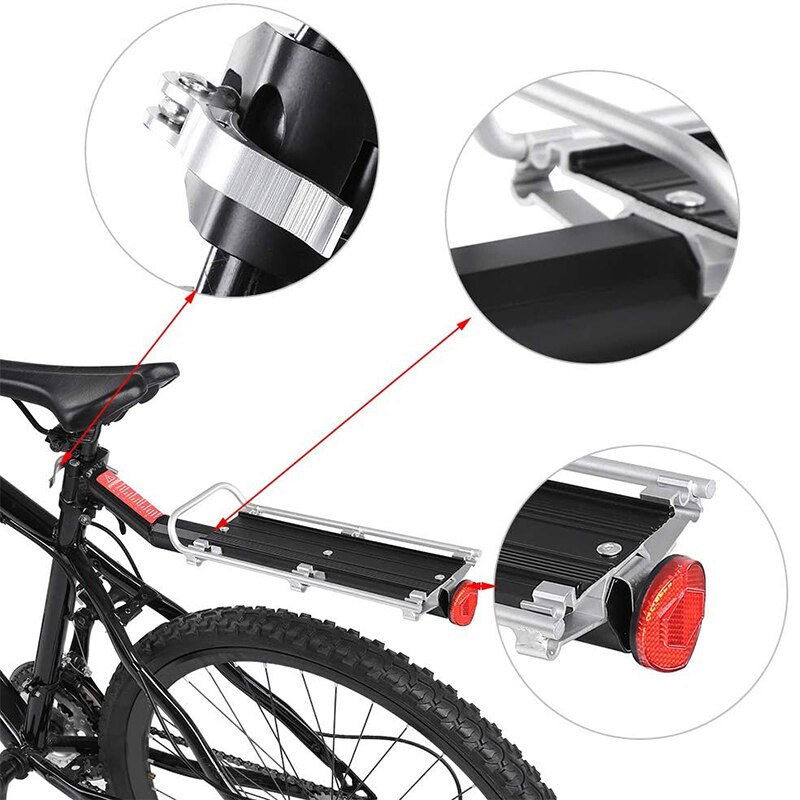 Fiets Bagagedrager 30Kg Mountainbike Cargo Rack Mtb Achter Plank Fietsen Zadelpen Bag Holder Stand