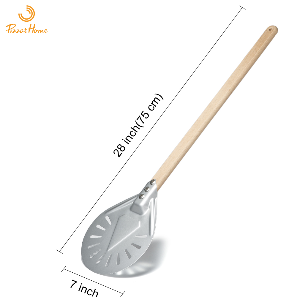 PizzAtHome 7/8/9 Zoll Pizza Drehschale Aluminium Pizzaschaufel Pizzaschale Paddel Kurzes Pizzawerkzeug Ofenzubehör: Licht Grün