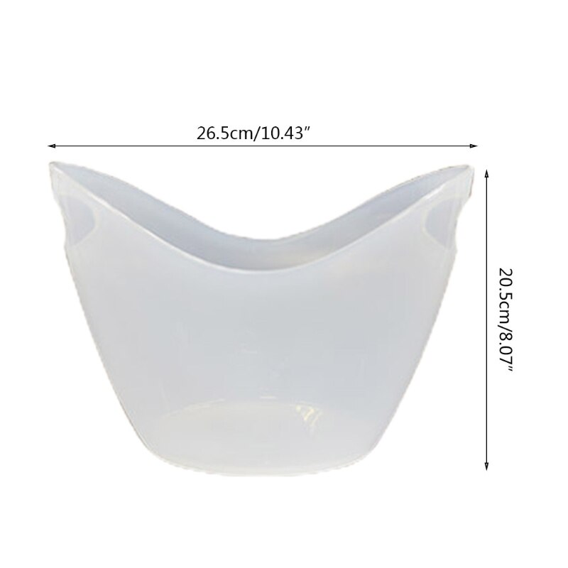Transparent 4L Plastic Ice Bucket Bar Ingot Shape Wine Trough Water Entertainment Stand Wine Holder Glass Wine Bottle
