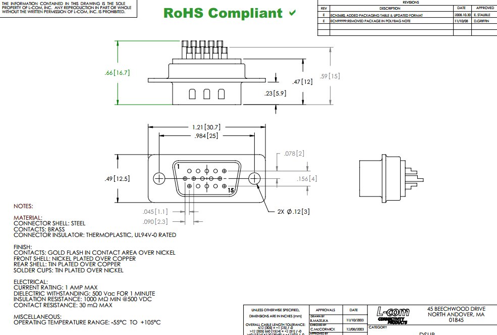 DB15 male plug DB15 socket connector jack VGA HDB-15P Male Splice Connector Straight Needle