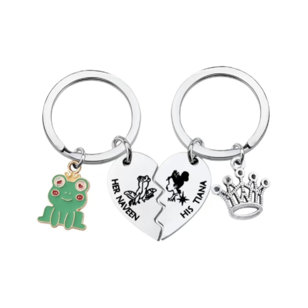 1 paar kikker en prinses sleutelhanger zoete sleutelhangers DIY sieraden