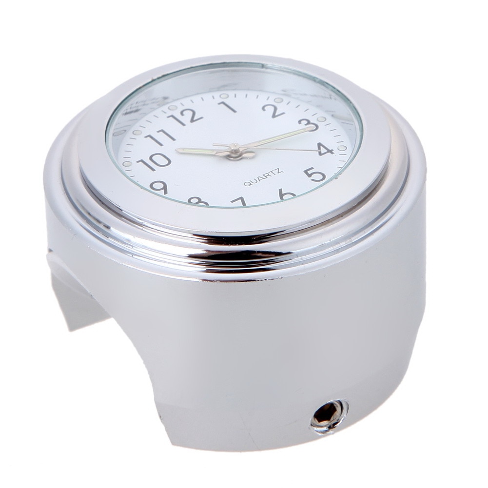 Montre Guidon Pour Moto Custom - Chrome, Analogique, Référence CB22159, Marque Craftride, Neuve Sous Emballage