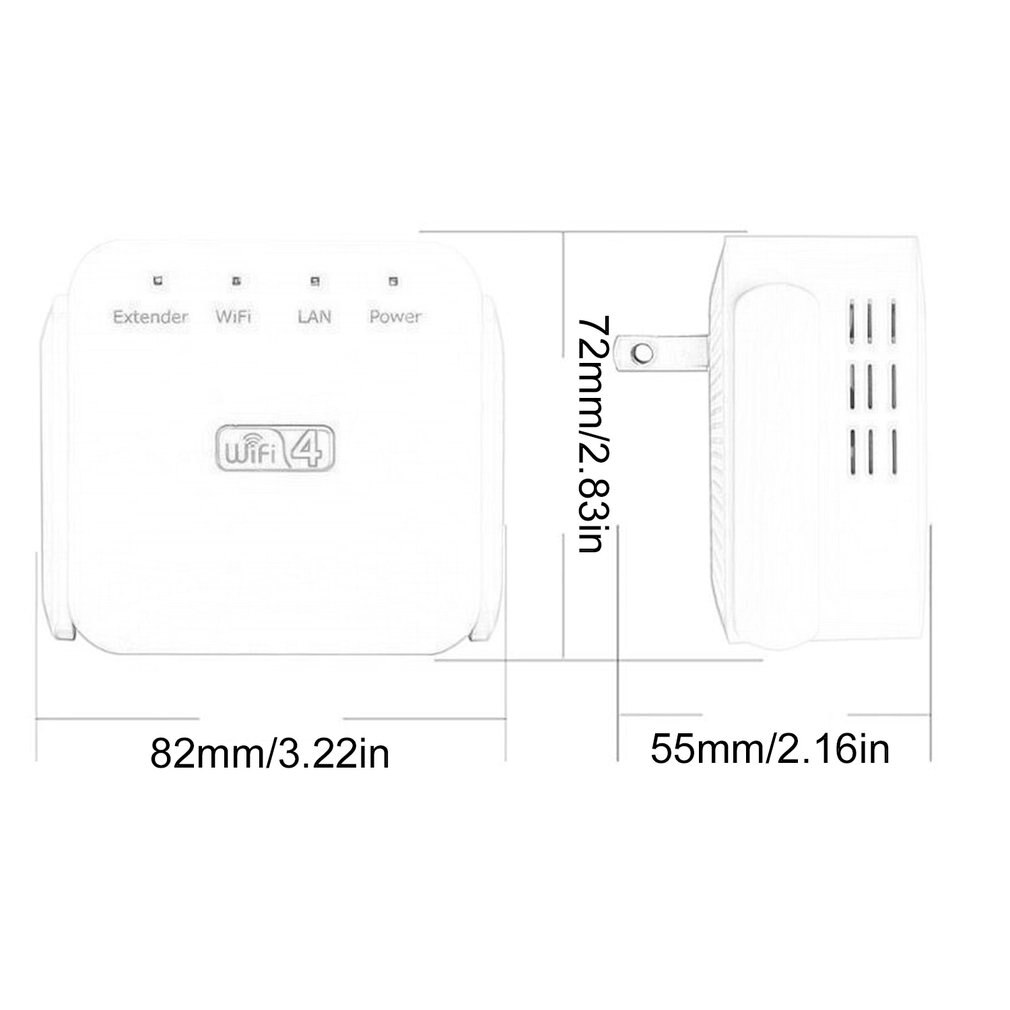 300Mbps 2.4Ghz Wireless WiFi Repeater Router Long Range Extender Signal Booster WiFi Repeater Long Range Extender