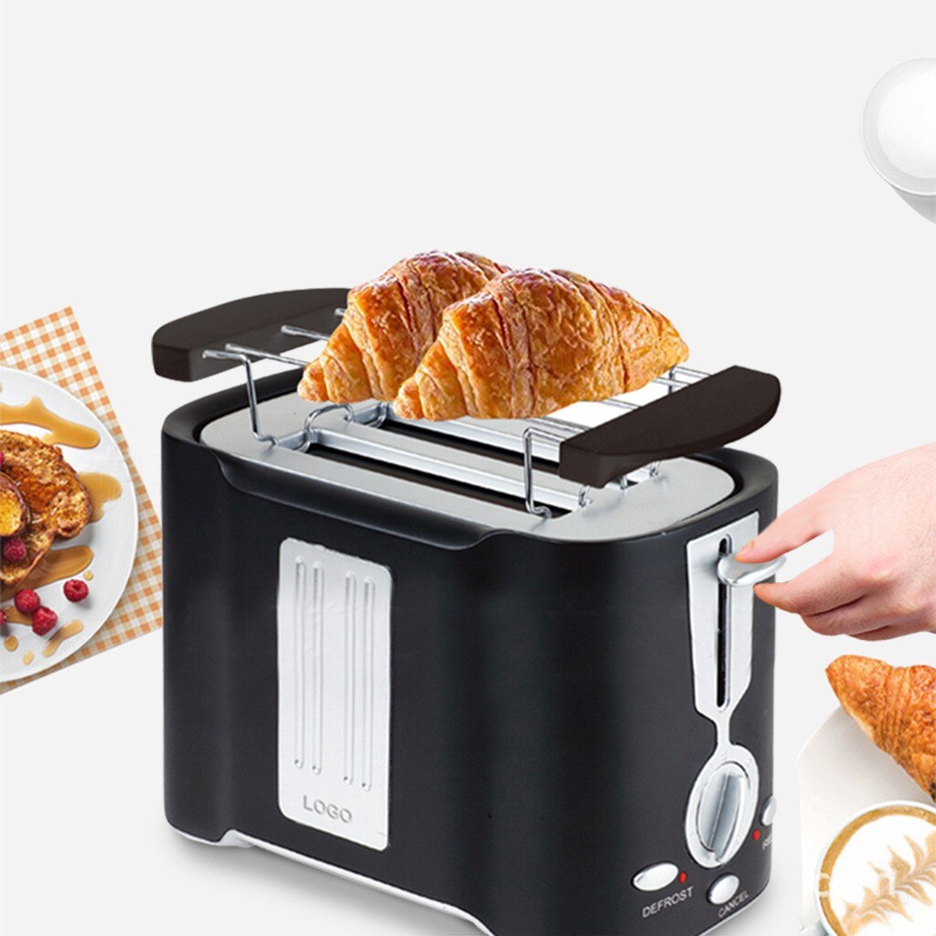 Home Automatic Bread Toaster Baking Breakfast Machine Stainless Steel 2 Slices Slots Bread Maker Kitchen Toasters Machine#h3