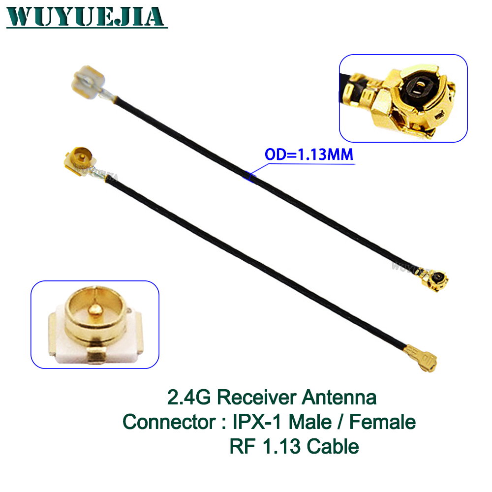 1 Uds IPX1 RF1.13 Cable uFL/u.FL/IPX-1 hembra a IPX1 macho/hembra antena WIFI Cable de extensión en espiral Cable RF 5 ~ 60cm
