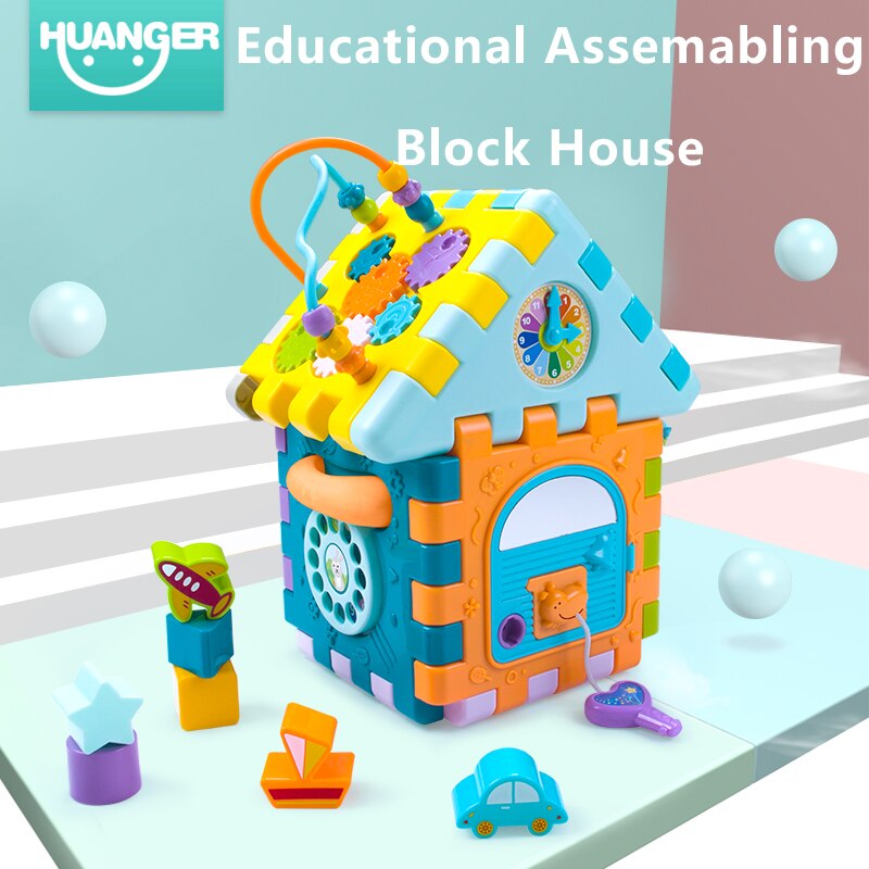Huanger Kleurrijke Geometrische Kubus Speelgoed Baby Math Blokken Speelgoed Voor Kinderen Educatieve Ontwikkeling Doos Unisex Speelgoed