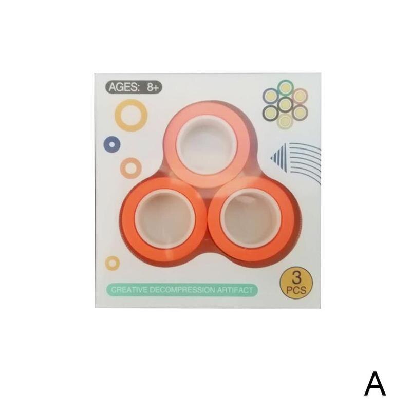 Anti-betonen Magnetische Ringe Dekompression spielzeug Magnetische Werkzeuge Entpacken Armbinde Spielzeug Armbinde Magie Ring Magnetische Requisiten Ring Rin S9J0: A