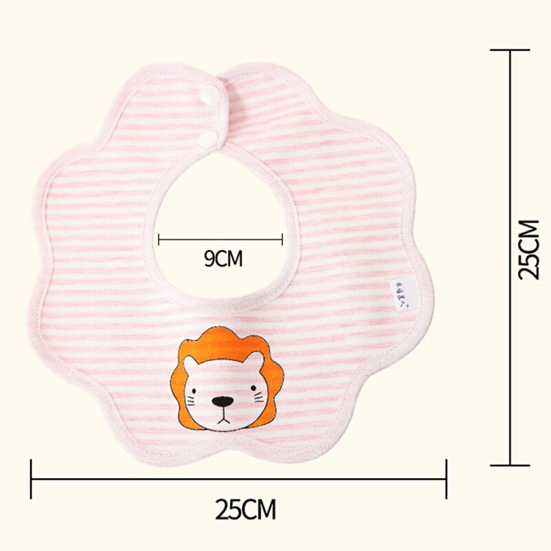 Baby Slabbertjes - Cartoon Dieren - Waterdicht Katoen - Unisex Peuter Voeding