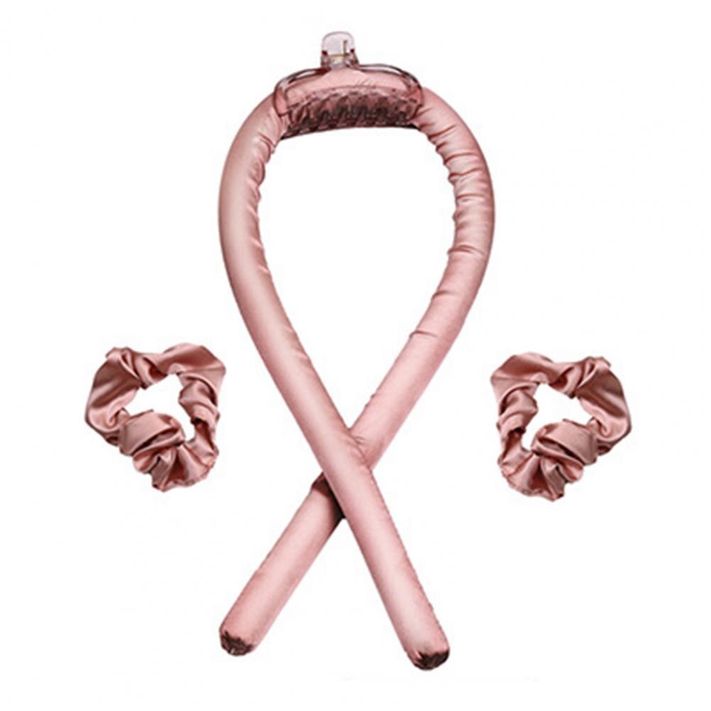 Practical Hair Curling Ribbon Adjustable Heatless Lightweight Heatless Curling Headband Sleep Formers:  Pink