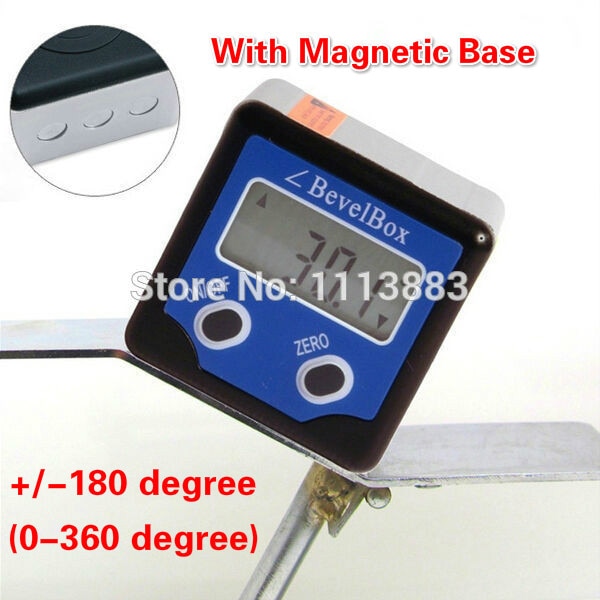 360 Degrees Mini Digital Bevel Box Gauge Inclinometer Meter Protractor Finder Angle Protractor With Magnets Base