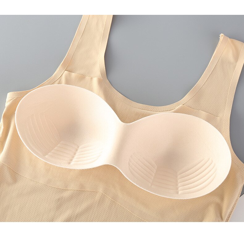 Gobetter ice silkki rintaliivit naisille hengittävät crop topit liivi rintaliivit pehmustetut saumattomat alusvaatteet fitness push up bralette toppi