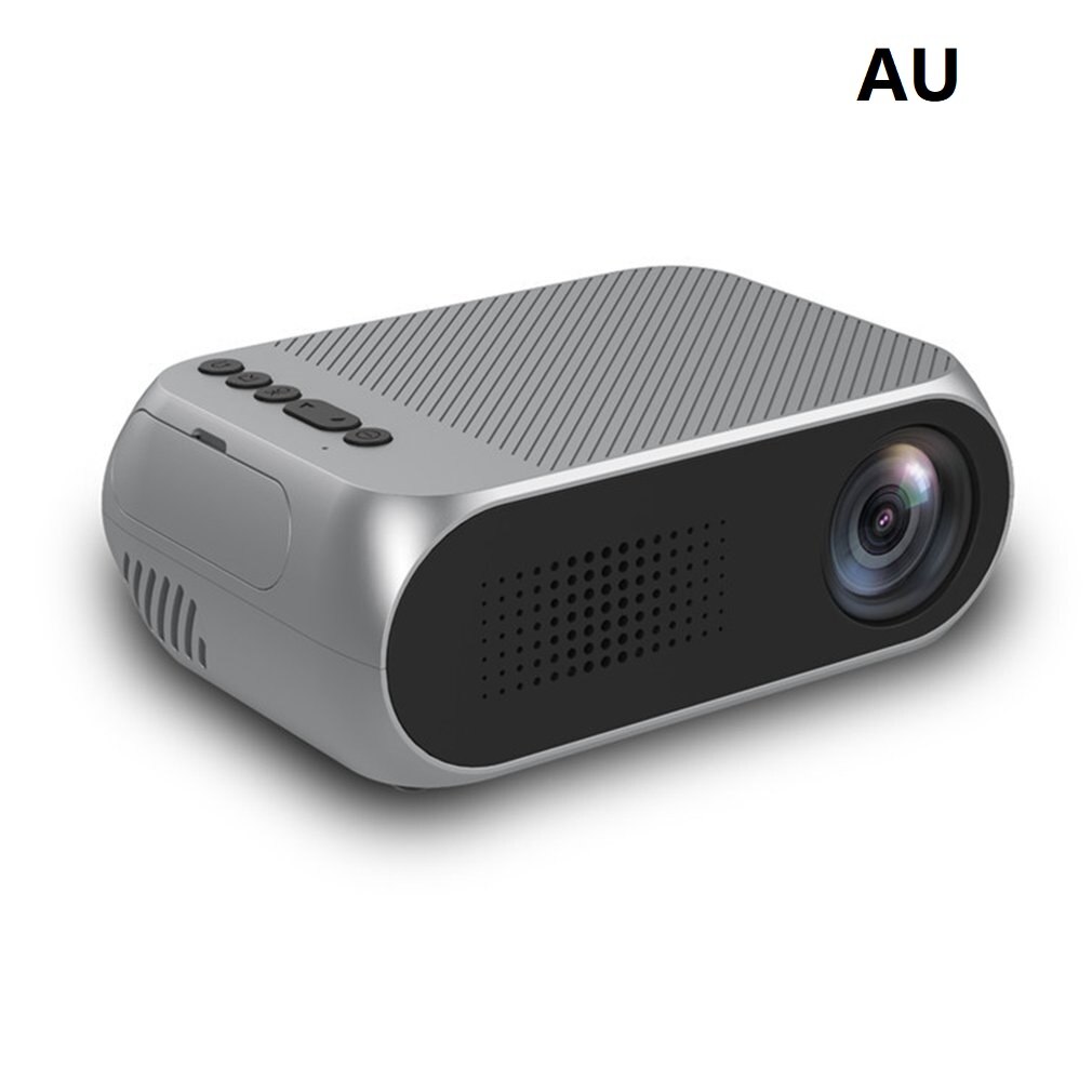 YG320 Mini Projector YG300 Upgrade Portatil Led Proyector Projetor Audio HDMI USB Mini Projetor Home Theater Media Player Beamer: Silver AU