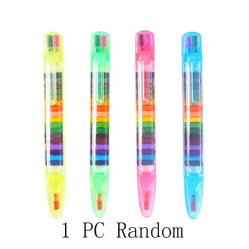 Crayones Kawaii para niños, suministros de pintura de dibujo, papelería para estudiantes, 20 colores/Uds.: Default Title