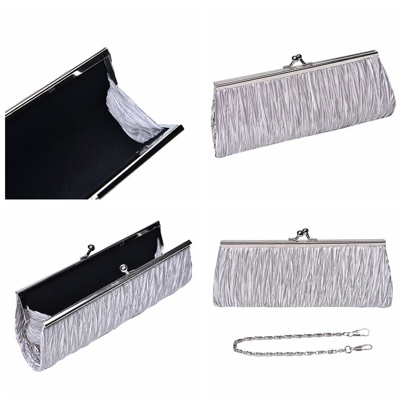 6 colores de lujo almohada noche Clutch mujeres brillante monedero Hasp billeteras Mini bolso