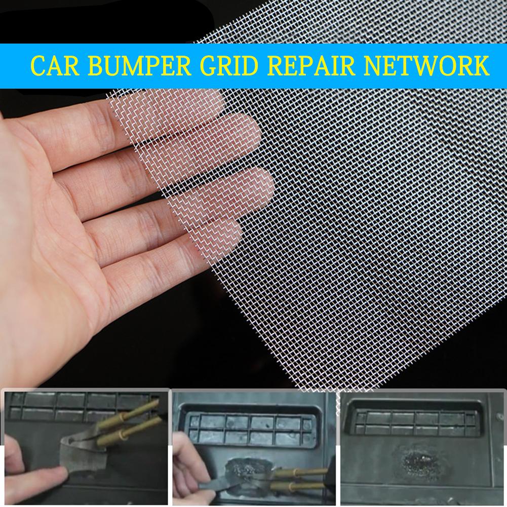 1pc bil kofanger rustfrit stål reparationsnet plast revne reparation hul reparation mesh net