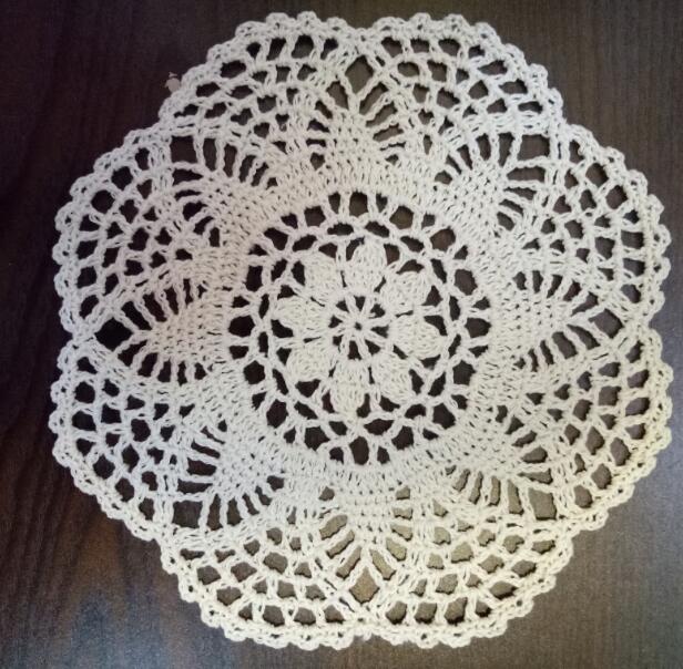 Round cotton placemat cup coaster mug kitchen wedding drink table place mat cloth lace Crochet tea pan coffee doily dish pad