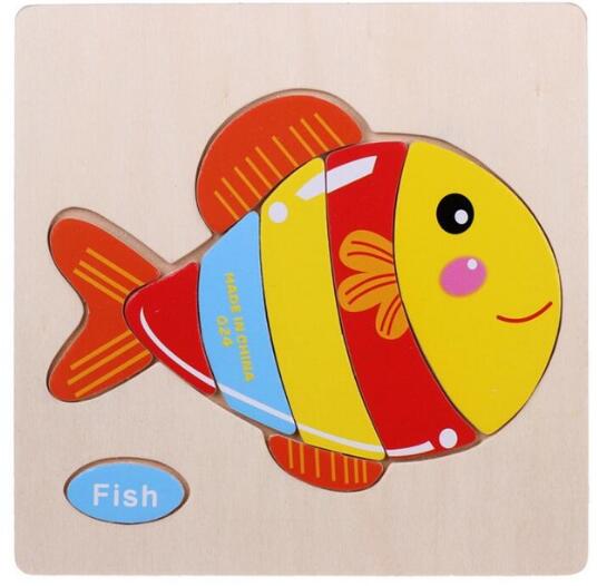 Baby Spielzeug Holz Puzzle Nette Cartoon Tier Intelligenz Kinder Bildungs Gehirn Teaser Kinder Tangram Formen Jigsaw