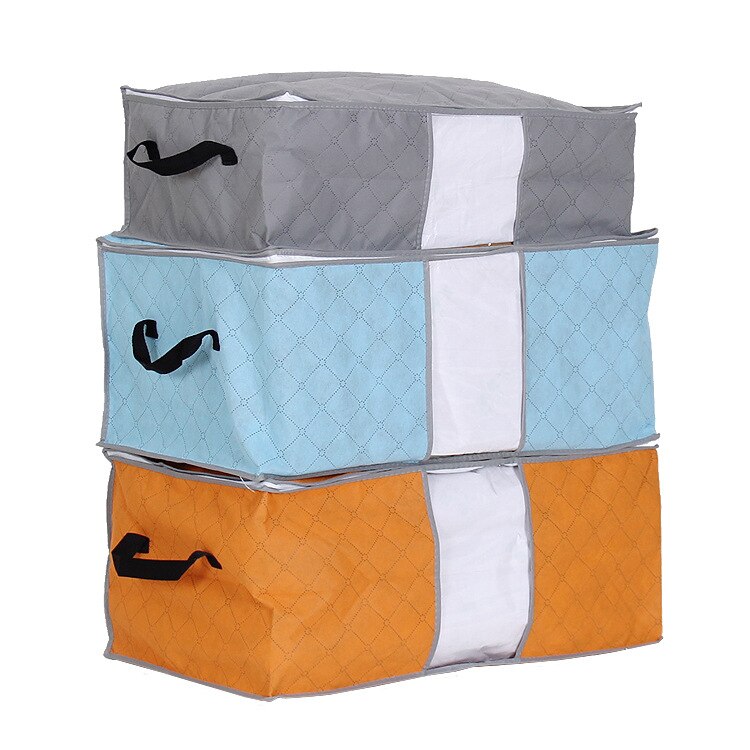 non-woven Draagbare Kleding Opbergtas Organizer Folding Closet Organizer Voor Kussen Dekbed Deken Beddengoed