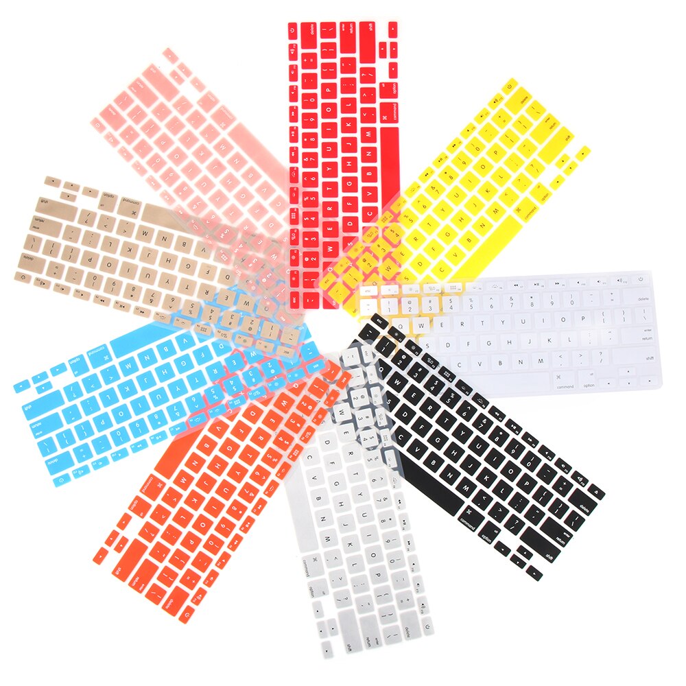 Bunte Weiche Silikon Tastatur Abdeckung Aufkleber Film Schutz Für Apfel Macbook Profi Luft 13 &quot;15&quot; 17 &quot;Computer zubehör
