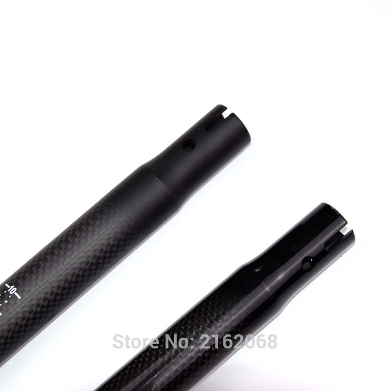 Slide bil scooter push balance cykel glans mat 3k fuld kulfiber cykel sadelpind reducer rør 25.4/27.2*22.2mm gratis skib