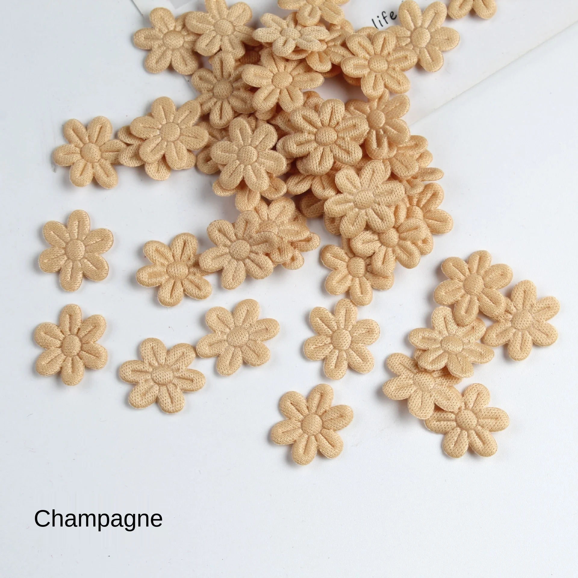 100 stücke sechs blättrige Blume Filz Stoff Prägung DIY NäHenne Handwerk Haarnadel Hand gefertigte Materialien Stoff Flecken Hochzeit Wohnkultur: Olive
