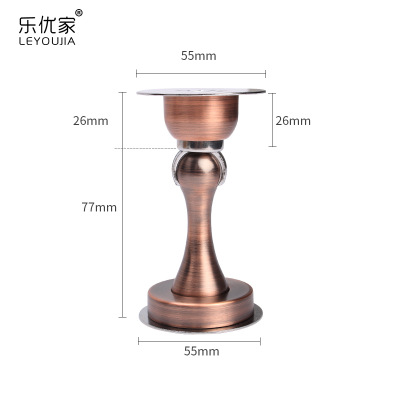 Stainless Steel Magnetic Door Stopper Sticker Toilet Glass Hidden Door Holders Catch Floor Nail-free Doorstop Door Hardware