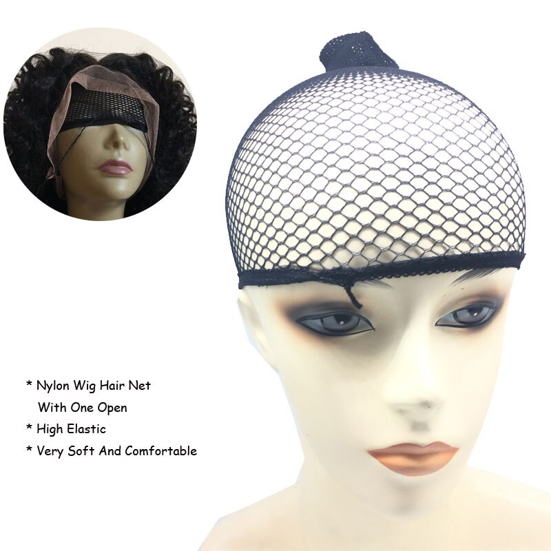 Zwart ColorMesh Visnet Haar Pruik Weaving Rekbaar Net Elastische cap 6 stks per lot