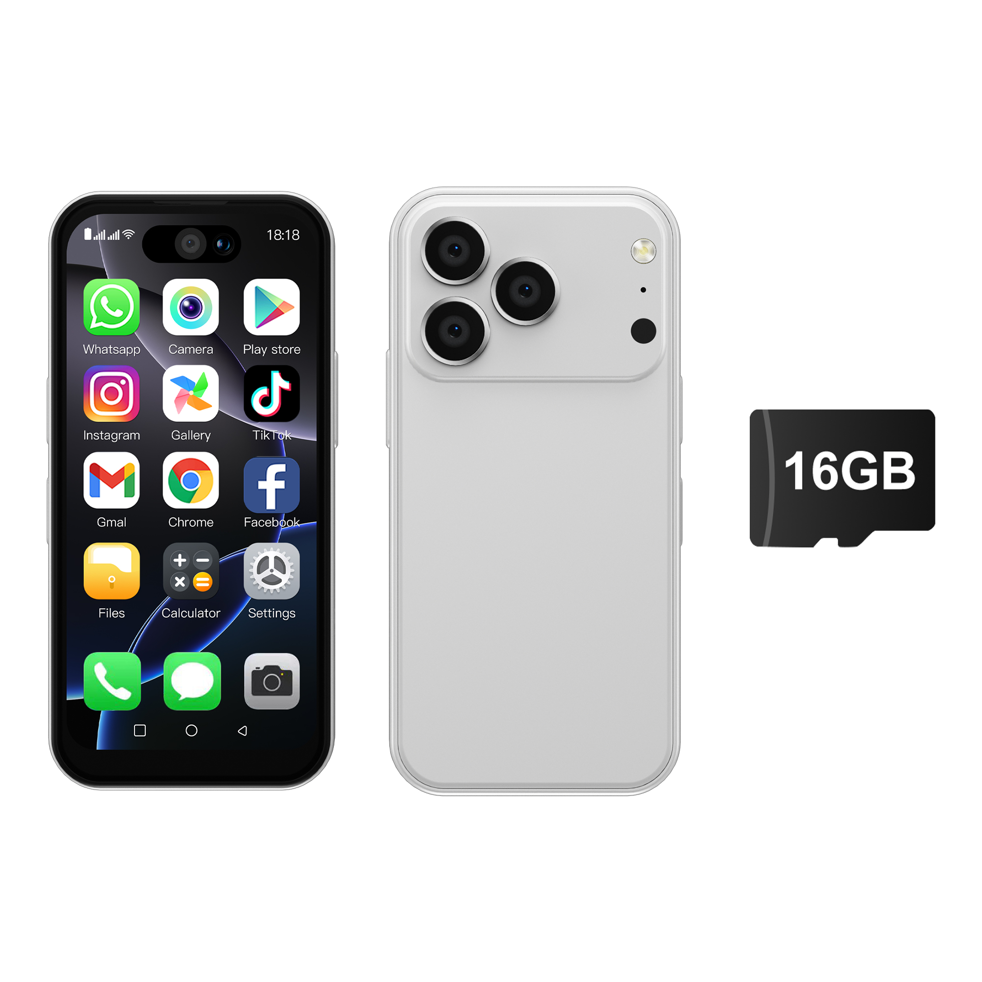 Servo 17pro max 3g mini smartphone android 8.1 1gb ram 16gb rom play store câmera dupla wifi hotspot gps duplo sim mini celular: green