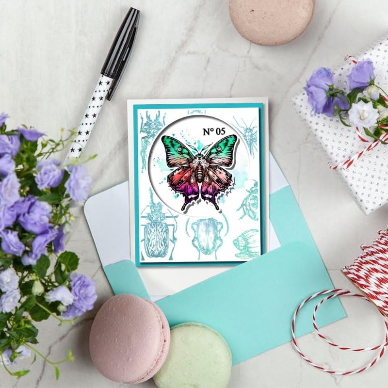 1pc insekter klare stempler til gør-det-selv scrapbooking sommerfugle guldsmede samling silikone stempelforseglinger gennemsigtige stempler til kort