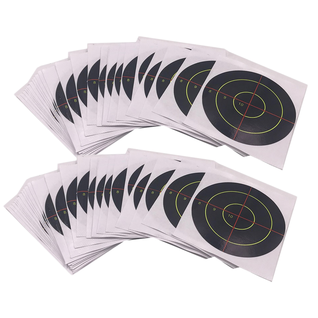100pcs Targets Reactive Splatter Adhesive Paper Target 7.5cm
