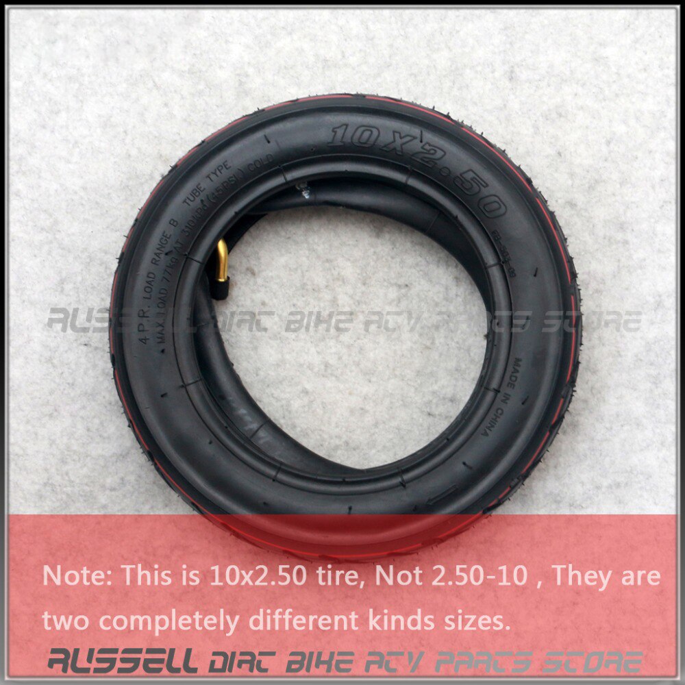 10x 2,50 innenrohr und reifen für Schnelle 3 Inokim OX NULL 10 Mini Motorrad Elektrische Klapp Roller Vorderen Hinten räder Gebogen Ventil: Tire and inner tube