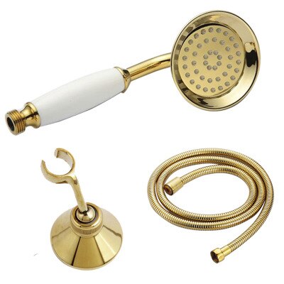 Bronze sort antik guld krom messing telefon stil badeværelse brusehoved vandbesparende håndholdt brusehoved spray & 1.5m slanger