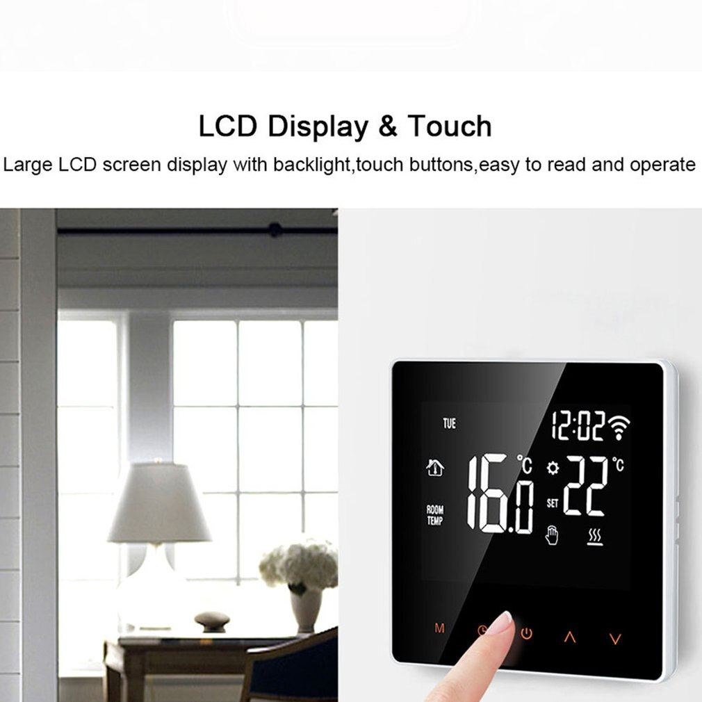 Floor heating all types of touch thermostat wire floor heating room thermostat touch screen LCD display temperature controller