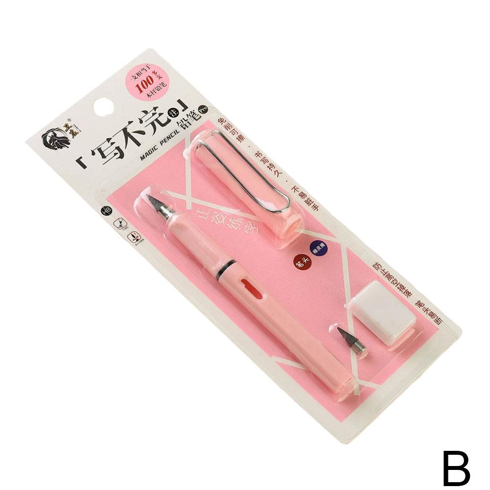 Unlimited Writing Pencil Magic No Ink Pen Magic Novelty Writing Eternal Pencil Art Sketch Painting Sign Pen School Business: pink