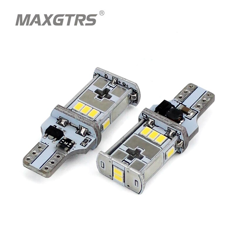 MAXGTRS 2x921 912 T15 W16W ampoule LED CANBUS sans erreur pour voiture de secours arrière arrière feux arrière blanc ambre blanc 4300 K