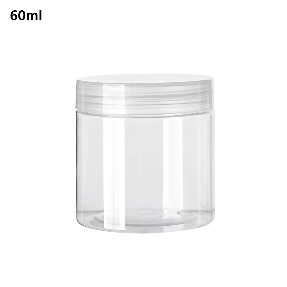 5 uds 30/50/60/80/100/120/150ml frascos de plástico vacíos PET transparentes para cosméticos maquillaje frascos de almacenamiento transparentes contenedores de bote de muestra de crema facial